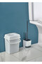 2-Piece Bathroom Set Hanging Toilet Brush with Waste Water Tank Toilet Dustbin 5 Liters - 2