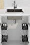 4-Piece Adhesive In-Cabinet Organizer, 4-Piece Bathroom Organizer, Shower Shelf Organizer Shampoo Holder - 4