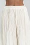 Jayla Crinkle Detail Long Ecru Skirt - 6