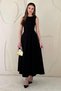 Black Halter Neck Flared Dress