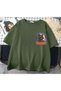 Khaki Return of Wampur Front/Rear Printed Oversize T-Shirt -Mingalondon