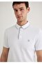 Collar Detailed Polo Collar Slim Fit Men's T-Shirt - 4