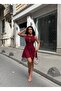 Women's Tie Front Pleated Dress - 2