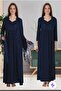 Effortt Special Design Laced Maternity Nightgown and Dressing Gown 3010