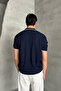 Men's Oversized Brioche Knit Polo Collar T-Shirt - 5