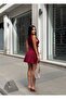 Women's Tie Front Pleated Dress - 5