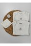 4Pcs Baby Body - Ecru Long Sleeve Bodysuit with Crispy 100% Cotton Undershirt Seasonal - 4
