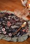American Service Oval 4 Ruffled Floral Duck Linen - 4