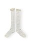 Girl's Patterned Knee Socks M00709 Ecru - 2