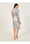 Shimmer Tie-Up Blazer Knee Length Dress - 5