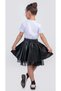 Leather Girls' Skirt M00725 Black - 3