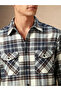 Plaid Flannel Long Sleeves Shirt - 5