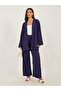 Textured Wide Leg Pants with Elastic Waistband