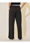 Solid Loose Fit Lace Detail Pants with Drawstring - 4