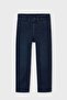 Boy's 4-9 Years Old Soft Denim Trousers 4540 Navy Blue