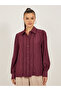 Lace Detail Collared Plain Long Sleeve Shirt - 3