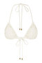 Lace Embroidered Triangle Bikini Top