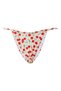 Stunning Cherry Patterned Bikini Bottom - White