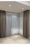 GREK MODERN TOWEL CURTAIN, 1/2,5 PLEATED, SKIRT LEADED, (NORMAL PLEATED)