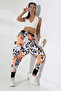 Women's Mixed Pattern Half Baggy Street Style Sweatpants Jp 700 - 2