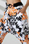 Women's Mixed Pattern Half Baggy Street Style Sweatpants Jp 700 - 4