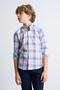 Fold Sleeve Checkered Long Sleeve Children's Shirt - 2