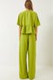 Women's Pistachio Green Tie Detailed Short Sleeve Blouse Trousers Bottom-Top Set 9265 60281014 - 7