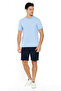 Men's White and Blue Striped Round Neck T-Shirt – Cotton Casual Classic Essential - 4