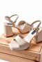 Feli Nude Skin Platform Heeled Casual Shoes - 3