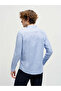 Men's Regular Fit Cotton Shirt Blue Long Sleeves Casual & Formal Soft Fabric - 3