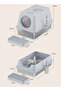 Stainless Steel Litter Box with Lid Metal Cat Litter Box with Litter Scoop - 8
