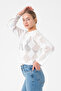 Openwork Seasonal White Knitwear Blouse - 4