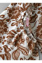 Girls' Brown Floral Button-Down Top - 4