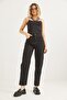 High Waist Loose Cut Trousers Black - 3