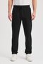 Gray-Dark Blue Men's Zippered Pocketed Embroidery Detailed Straight Leg Relaxed Fit Casual 2-Piece Sweatpants - 2