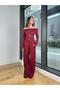 Women's Draped Asymmetrical-Cut Blouse Trousers Modal Set