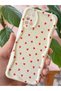 Galaxy A31 Case Camera Protected Wave Edge Red Heart Pattern Silicone Cover