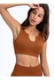Womens U Back Sports Bra - Padded Low Impact Workout Yoga Bra with Removable Built in Bra - 4