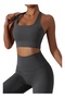 Womens Open Back Sports Bra - Padded Low Impact Workout Yoga Bra with Removable Built in Bra - 4