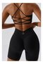 Womens Striped Back Sports Bra - Padded Low Impact Workout Yoga Bra with Removable Built in Bra - 2