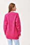 Openwork Metal Buttoned Knitwear Cardigan Fuchsia - 3