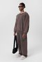 Premium Washed Oversize Tracksuit Suit with Ripped Detail Brown - 2