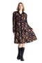 Long Sleeve Shirt Collar Fall Velvetin Short Autumn and Winter Dress Black Syh - 7
