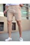 Men's Linen Shorts Slim Comfortable Fit Elastic Waist - 2