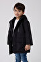 Sports Boy's Black Fur Water and Windproof Hooded 3-Coat Parka - 2