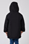 Sports Boy's Black Fur Water and Windproof Hooded 3-Coat Parka - 4