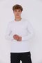 Regular Men's Crew Neck White- Sweatshirt