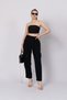 Women's Summer Black High Waist Front Pleated and Lace-Up Elastic Waist Pants Casual Daily Office Stylish 30244 - 2