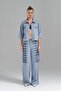 Women's Striped Woven Fabric Comfortable Fit Short Sleeve Jacket - 3