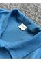 Men's Indigo Honeycomb Polo Neck T-Shirt Shorts Set - 4